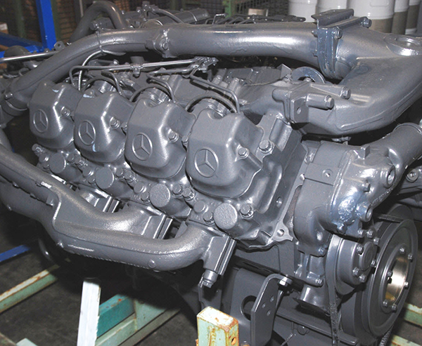 Benz engine OM442, 442.942, WDB659339, 8 cylinders supplied by RAC Germany in Europe.